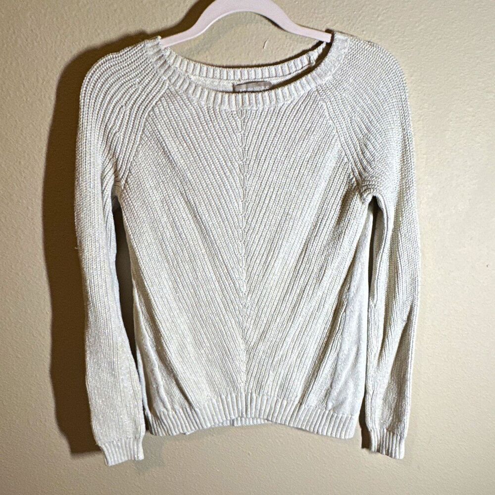 Banana Republic Women’s Lightweight Ribbed Knit Crewneck Raglan Sweater XS